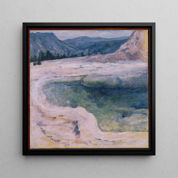 The emerald pool - John Henry Twachtman — framed artwork on a wall