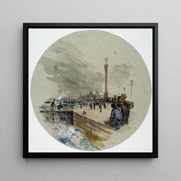 La place de la Bastille et le Canal - Frank Myers Boggs — wall display of the artwork