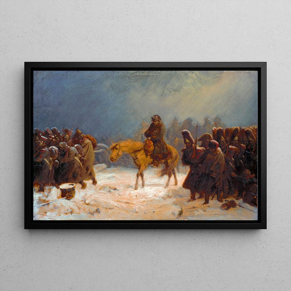 Reproduction of the painting La retraite de Napoleon en Russie d'Adolph Northen