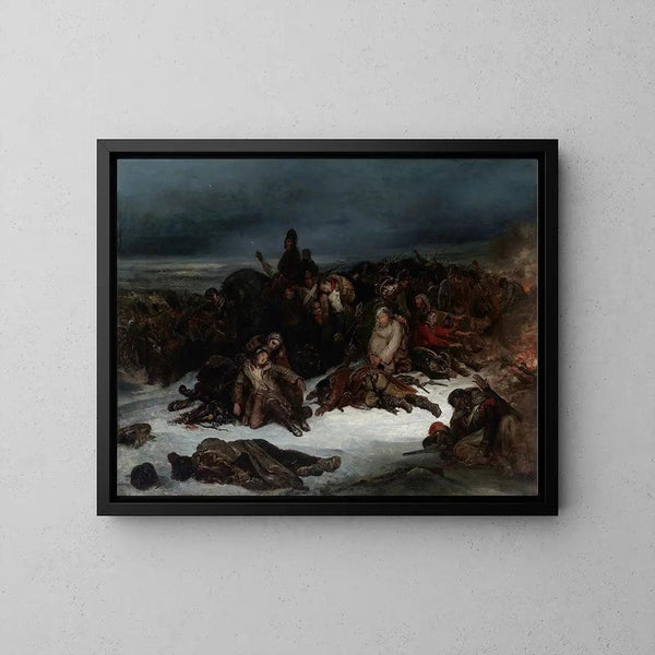 Reproduction of the painting The Retreat of Napoleon's Army from Russia in 1812 by Ary Scheffer