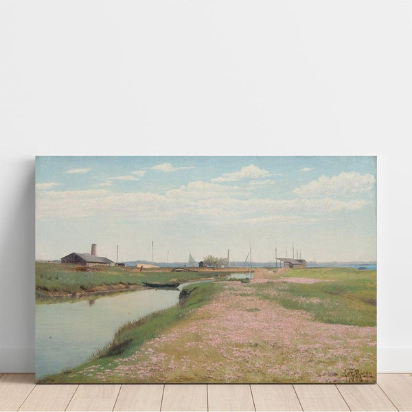 Reproduction of the painting The river and the port of Frederiksværk - Laurits Andersen Ring
