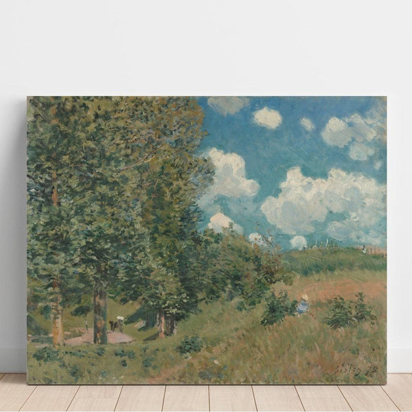 Reproduction of the painting The road to Versailles at Saint-Germain - Alfred Sisley