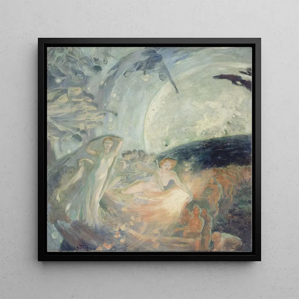 La vérité entraînant les sciences, répandant sa lumière sur les hommes - Albert Besnard — framed artwork on a wall