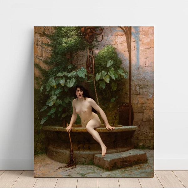 Reproduction of the painting La vérité sort de son puits pour faire honte à l'humanité - Jean-Léon Gérôme
