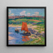 The Red Sail - Henry Moret — framed artwork on a wall