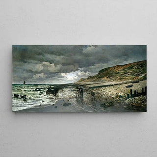 La Pointe de la Hève at low tide by Claude Monet | Art print Wall decoration painting poster copy