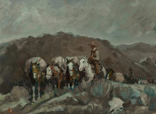 Night Mule Train - LaVerne Nelson Black — artwork view