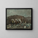 Night Mule Train - LaVerne Nelson Black — framed artwork on a wall