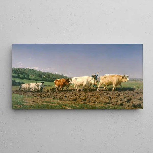 Reproduction of the painting Labourage nivernais - Rosa Bonheur