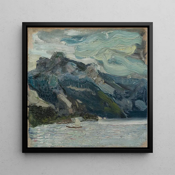 Lac Traun with Greek woman sleeping - Richard Gerstl — framed artwork on a wall