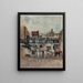 La cour de l'auberge du Cheval Blanc - Ladislas Loerincz — framed artwork on a wall