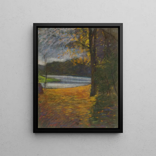 Autumn Landscape Painting - Ladislav Mednyánszky — framed artwork on a wall
