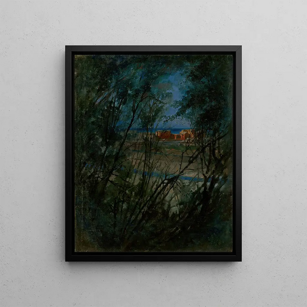 Blue Landscape - Ladislav Mednyánszky — framed artwork on a wall