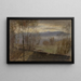 Landscape of Evening with a River - Ladislav Mednyánszky — framed artwork on a wall