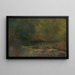 Interior forest scene with a stream - Ladislav Mednyánszky — framed artwork on a wall
