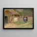 Girl in a Farmyard - Ladislav Mednyánszky — framed artwork on a wall