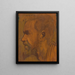 Study of the head of a thinker - Ladislav Mednyánszky — framed artwork on a wall