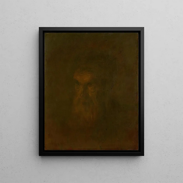 Study of an old man's head - Ladislav Mednyánszky — framed artwork on a wall