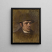 Head of a Worker with Hat - Ladislav Mednyánszky — framed artwork on a wall