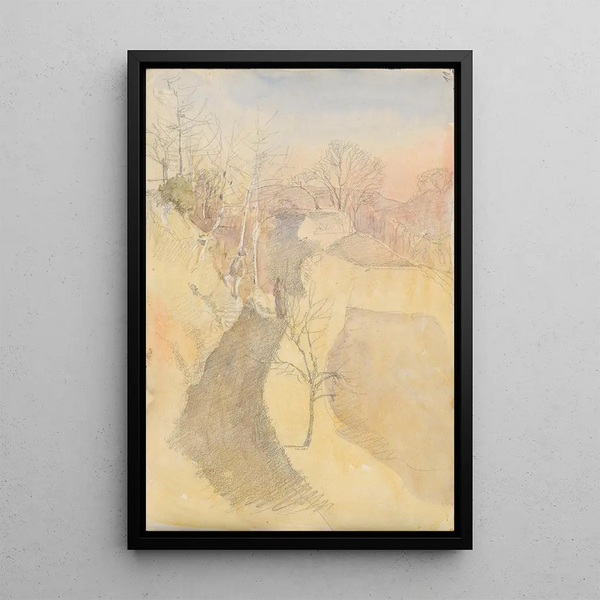 Landscape study - Ladislav Mednyánszky — framed artwork on a wall