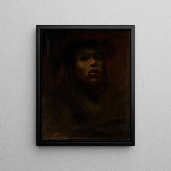 Married with long hair - Ladislav Mednyánszky — framed artwork on a wall