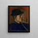 a Man in Blue Smoking - Ladislav Mednyánszky — framed artwork on a wall
