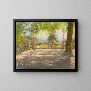 Motif dans le parc - Ladislav Mednyánszky — framed artwork on a wall