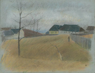 À la fin du village - Ladislav Mednyánszky — artwork view