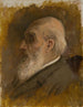 the painter's father profile with pince-nez - Ladislav Mednyánszky — artwork view