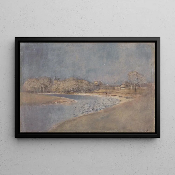 View of the Rocks - Ladislav Mednyánszky — framed artwork on a wall