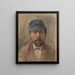 Portrait of a soldier with a blue cap - Ladislav Mednyánszky — framed artwork on a wall