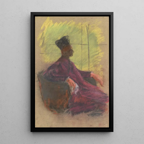 Sitting Painting - Ladislav Mednyánszky — framed artwork on a wall