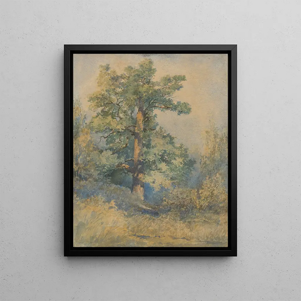 Sketch of a tree - Ladislav Mednyánszky — framed artwork on a wall