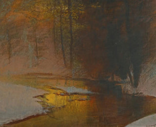 Snowy River at Sunset - Ladislav Mednyánszky — artwork view