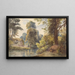 Parc suisse avec un étang et une luge - Ladislav Mednyánszky — framed artwork on a wall