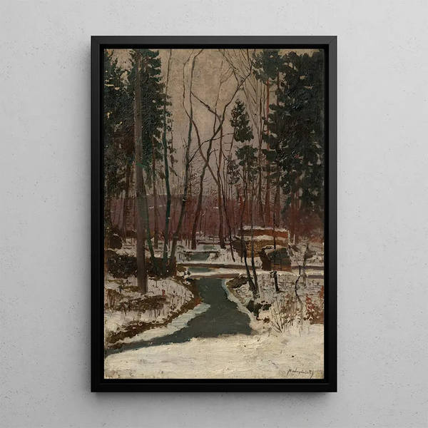 Dégel - Ladislav Mednyánszky — framed artwork on a wall