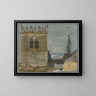 The Belfry of Strky - Ladislav Mednyánszky — framed artwork on a wall
