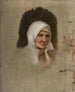 Woman of the Village with a White Scarf - Ladislav Mednyánszky — artwork view