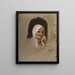 Woman of the Village with a White Scarf - Ladislav Mednyánszky — framed artwork on a wall