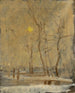 Motif « Winter Sun in a Landscape with a Stream » by Štrky - Ladislav Mednyánszky — artwork view