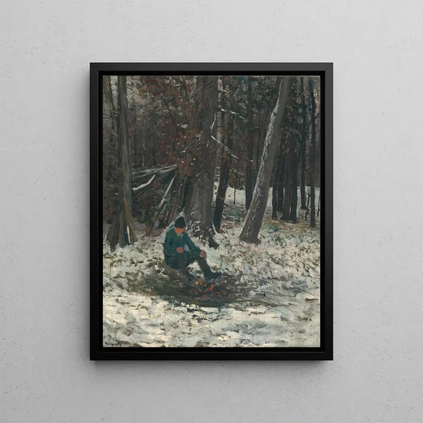Lumberjack - Ladislav Mednyánszky — framed artwork on a wall