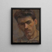 Study of a Man's Head - Ladislav Tresko — framed artwork on a wall
