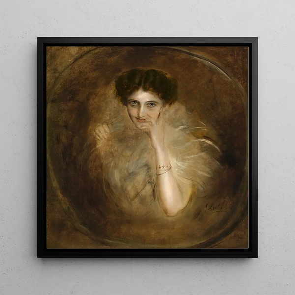 Lady Mary Victoria Leiter Curzon - Franz von Lenbach — framed artwork on a wall