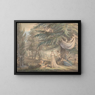 An allegory of love - Lady Diana Beauclerk — framed artwork on a wall