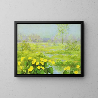 Primevère Painting - Lafayette F. Cargill — framed artwork on a wall