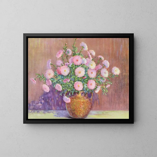 Chrysanthemum Pompon - Lafayette F. Cargill — framed artwork on a wall