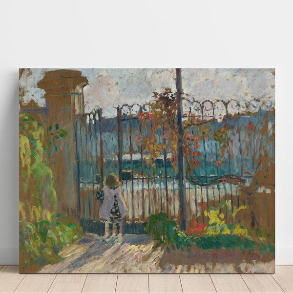 Reproduction of the painting Lagny Painting, Nono at the Garden Grill - Henri Lebasque
