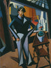 a Standing Man at a Window - Lajos Tihanyi — artwork view
