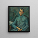 Portrait of Tersánszky Józsi Jenő - Lajos Tihanyi — framed artwork on a wall