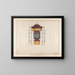 Design for hall lamp n° 9 - Lam Qua — framed artwork on a wall